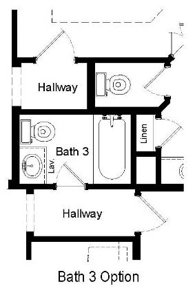 Bath 3 Option Floor Plan