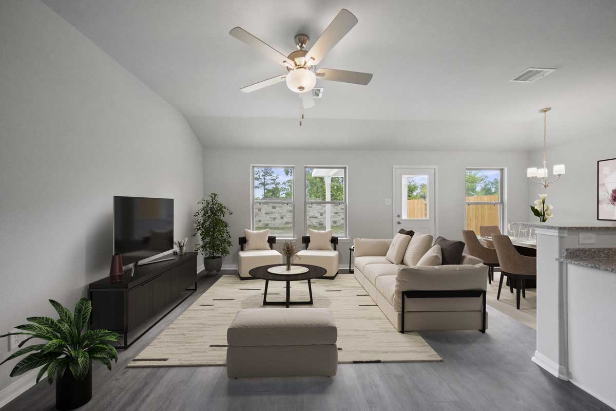 Boulder Living Area, Virtually Staged