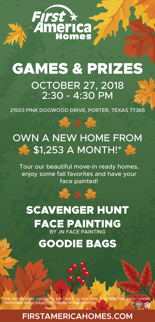 First America Homes Valley Ranch October Event With Games and Prizes